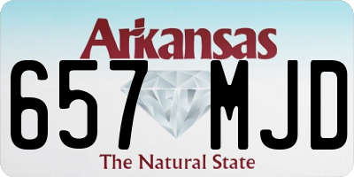 AR license plate 657MJD