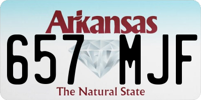 AR license plate 657MJF