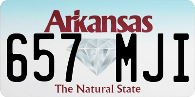 AR license plate 657MJI