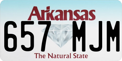 AR license plate 657MJM