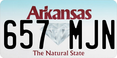 AR license plate 657MJN