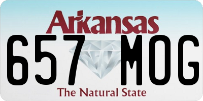 AR license plate 657MOG