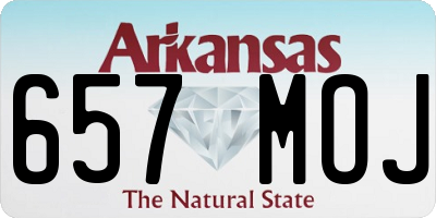 AR license plate 657MOJ