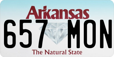 AR license plate 657MON