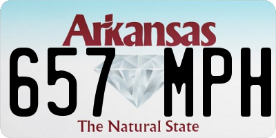 AR license plate 657MPH