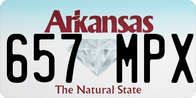 AR license plate 657MPX