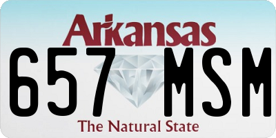 AR license plate 657MSM