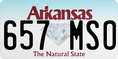 AR license plate 657MSO