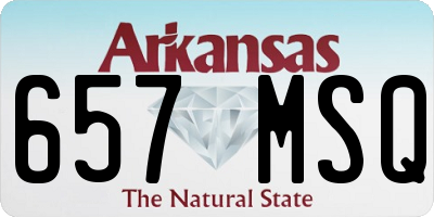 AR license plate 657MSQ