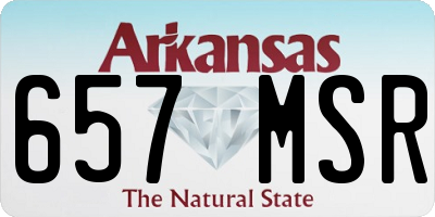 AR license plate 657MSR