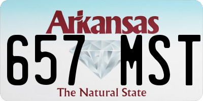 AR license plate 657MST