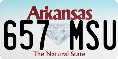 AR license plate 657MSU