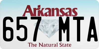 AR license plate 657MTA