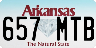 AR license plate 657MTB