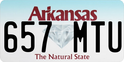 AR license plate 657MTU