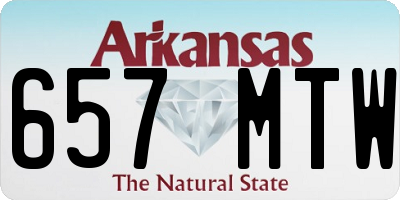AR license plate 657MTW
