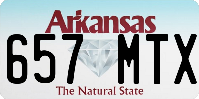 AR license plate 657MTX