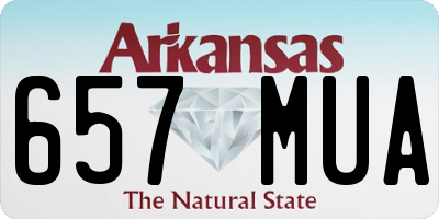 AR license plate 657MUA