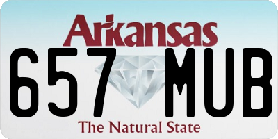 AR license plate 657MUB