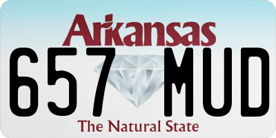 AR license plate 657MUD