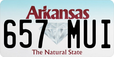 AR license plate 657MUI
