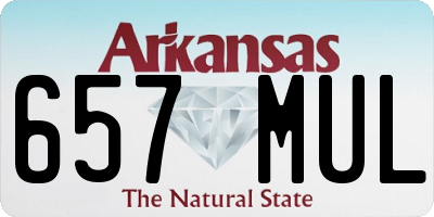 AR license plate 657MUL