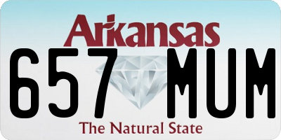 AR license plate 657MUM