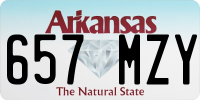 AR license plate 657MZY