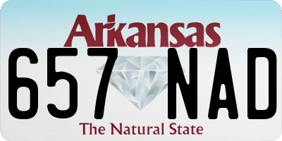 AR license plate 657NAD