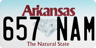 AR license plate 657NAM