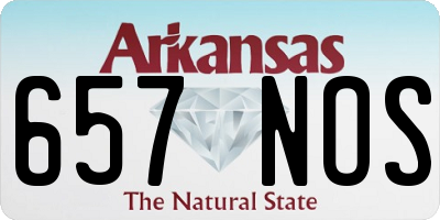 AR license plate 657NOS