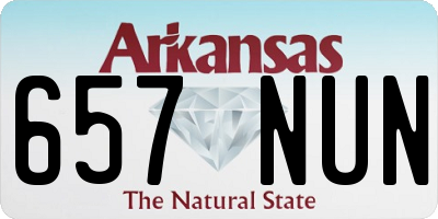 AR license plate 657NUN