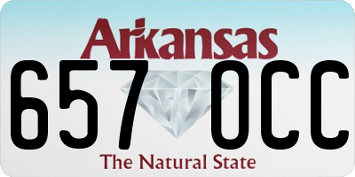 AR license plate 657OCC