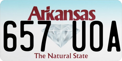 AR license plate 657UOA
