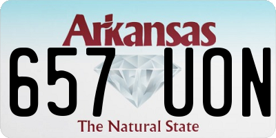 AR license plate 657UON