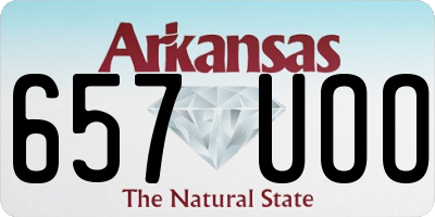 AR license plate 657UOO