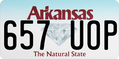 AR license plate 657UOP