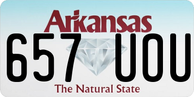 AR license plate 657UOU