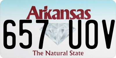 AR license plate 657UOV