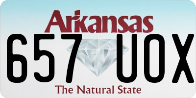 AR license plate 657UOX