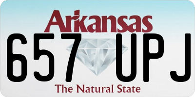 AR license plate 657UPJ