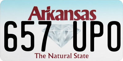 AR license plate 657UPO