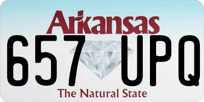 AR license plate 657UPQ