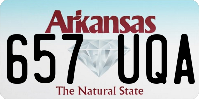 AR license plate 657UQA