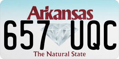 AR license plate 657UQC