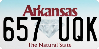 AR license plate 657UQK