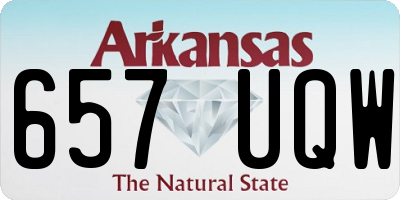 AR license plate 657UQW