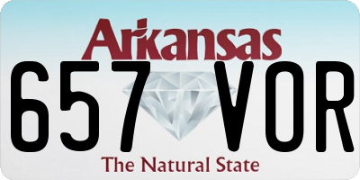 AR license plate 657VOR