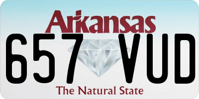 AR license plate 657VUD