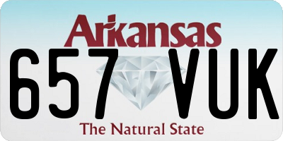 AR license plate 657VUK